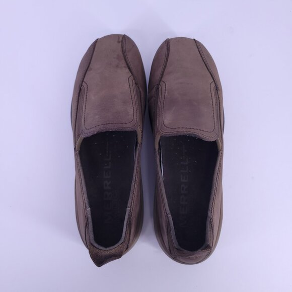 Merrell Primo Moc II Coffee Brown Nubuck Leather Womens Slip-On Comfort Size 7.5 - Picture 8 of 15